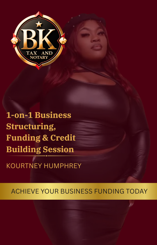 1-on-1 Business Structuring, Funding & Credit Building Session